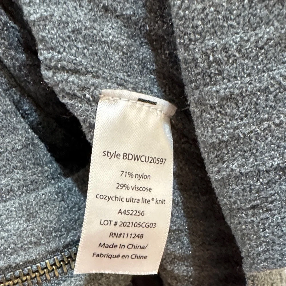 Barefoot Dreams Blue CozyChic Ultra Lite Zip Hoodie Poncho Fits Plus Size